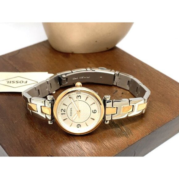 Fossil Women\'s Watch ES5201 Quartz Two Tone Silver Rose Gold Steel 28mm main image 13